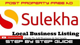 How to post Ad in Sulekha.com | Real Estate | Property Ad Free Posting