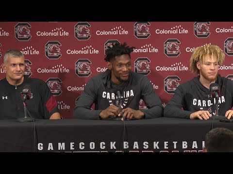 Frank Martin, Chris Silva, Hassani Gravett News Conference (Gamecock Tipoff) — 10/5/18