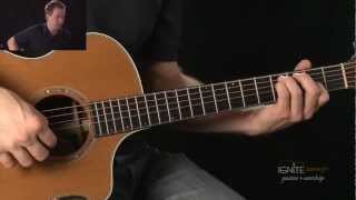 Video thumbnail of "Jesus Paid it All song - Learn Advanced Acoustic Guitar Lesson"