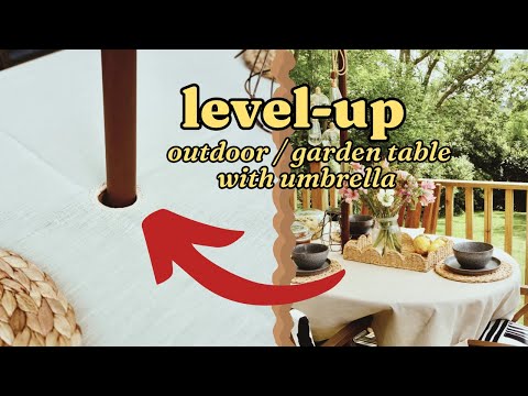Zippered Round Umbrella Tablecloth