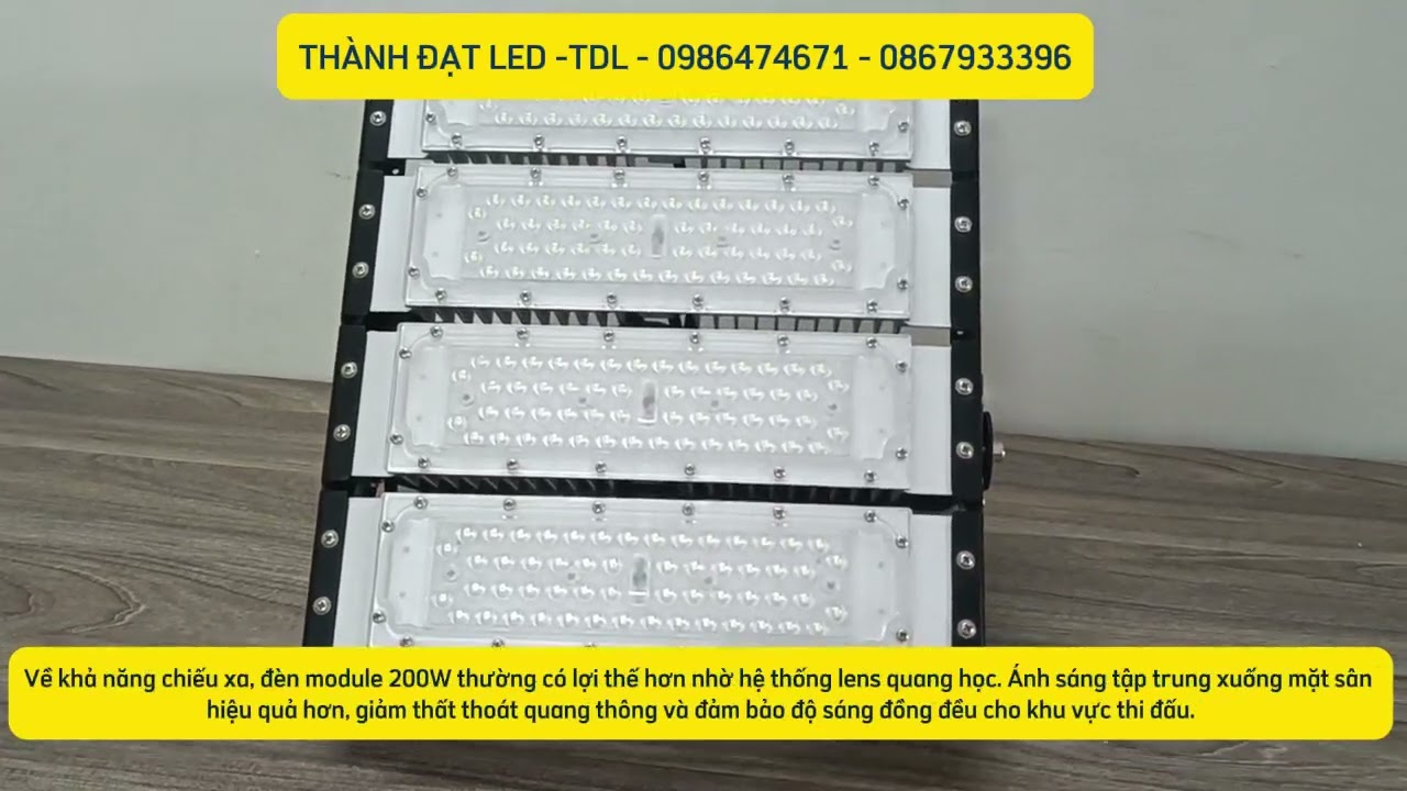 Video đánh giá chất lượng ánh sáng đèn LED module 200W TDL TDLF-MKH200