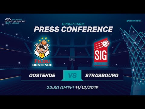 Filou Oostende v SIG Strasbourg - Press Conference - Basketball Champions League 2019-20