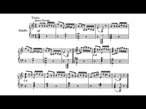 Mark Hambourg - Variations on a theme of Paganini (audio + sheet music)