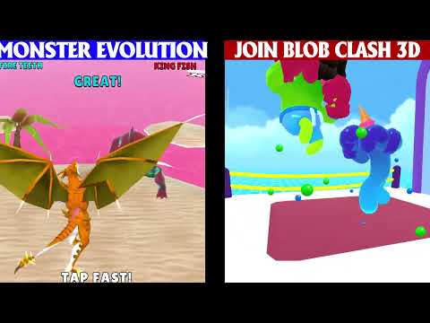 Monster Evolution vs Join Blob Clash 3D Game All Level New Update - Review Double Game