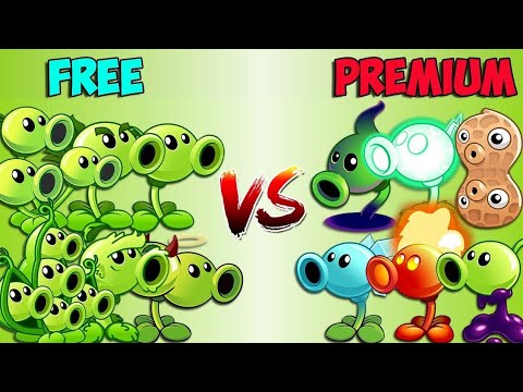 Team FREE PEA vs PREMIUM PEA - Who Will Win? - Pvz 2 Team Plant vs Team Plant