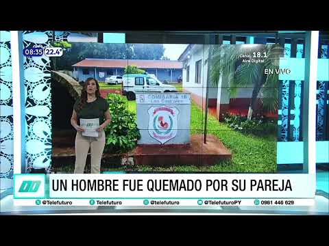 Un hombre fue quemado por su pareja
