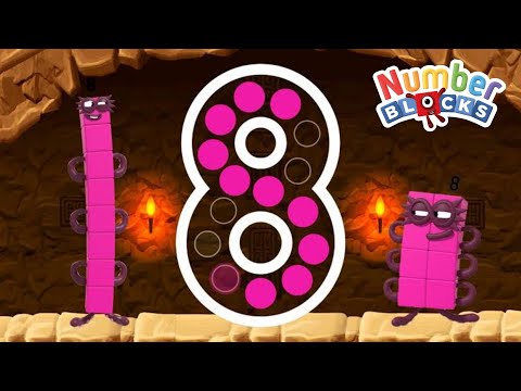 MEET THE NUMBER EIGHT WITH NUMBERBLOCKS | NUMBERBLOCK 8 NUMBER MAGIC RUN | CBEEBIES GO EXPLORE GAME