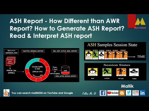 ASH Report How Different than AWR Report How to Generate ASH Report Read Interpret ASH report