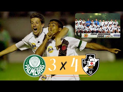Palmeiras 3 x 4 Vasco - Final Copa Mercosul 2000 - Gols e Melhores Momentos.
