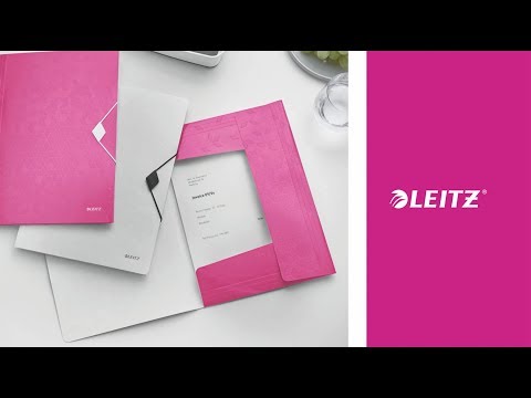 Elastomap Leitz WOW A4 3 kleppen PP blauw