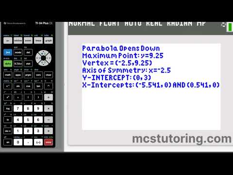 Parabola Solver Demo