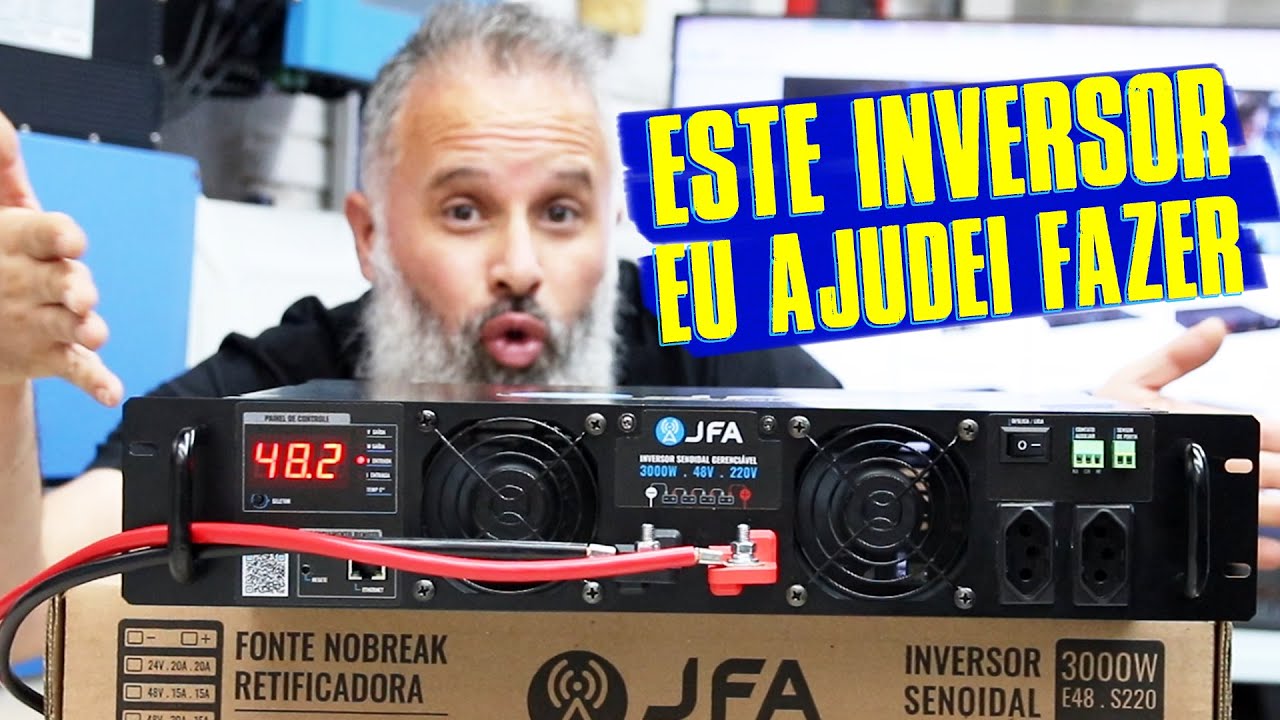 Novo INVERSOR OffGrid 3000W com MONITORAMENTO da JFA - Fabricação Nacional