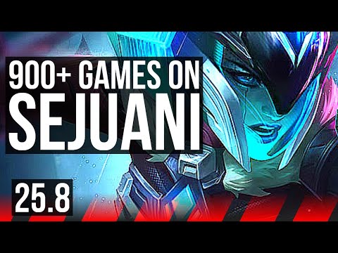 SEJUANI vs NASUS (TOP) | 900+ games, Legendary | NA Master | 25.8