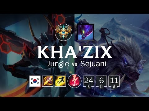 Kha'Zix Jungle vs Sejuani - KR Challenger Patch 8.7