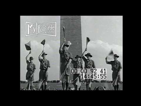 1940s Boy Scouts Demonstrating Flag Signaling