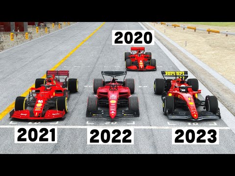 Ferrari F1 2023 vs Ferrari F1 2022 2021 2020 - Mugello Circuit