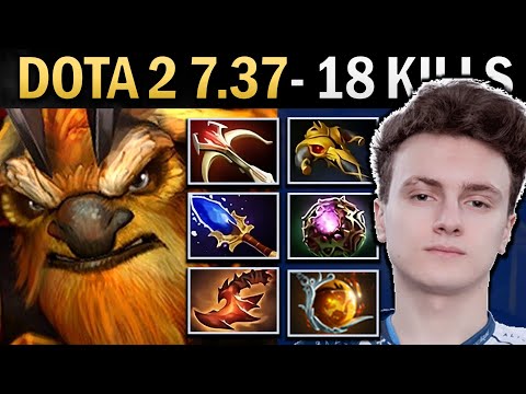 Earthshaker Gameplay Miracle with Octarine and 18 Kills - Dota 7.37