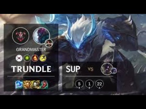 Trundle Support vs Alistar   KR Grandmaster Patch 10 25
