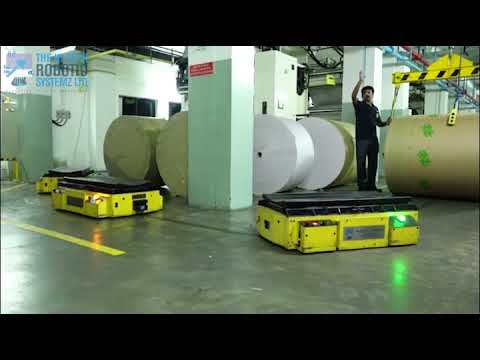Paper roll handling agvs