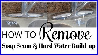 Watch Me Clean! How to Remove Soap Scum and Hard Water Build-up! Clean With Me 2017!