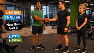 Learn English Conversation - Visit A New Gym Part2 (Practice, speak, repeat slow English) 💪🚲