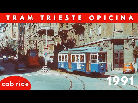 Viaggio in tram Opicina Trieste 1991 salita e discesa cab ride locorama Trieste ferrovia abbandonata