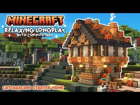 🌻 Minecraft Relaxing Longplay 🍂 Cottagecore Starter Home Build [With Commentary] 🌼 Modded & Peaceful