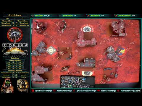 40k RTT Live!  - Round 3 - Thousand Sons (TJ) vs Thousand Sons (Dan)