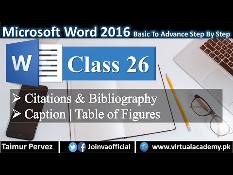 Microsoft Word | Citations Bibliography | Caption | Table of Figures 26