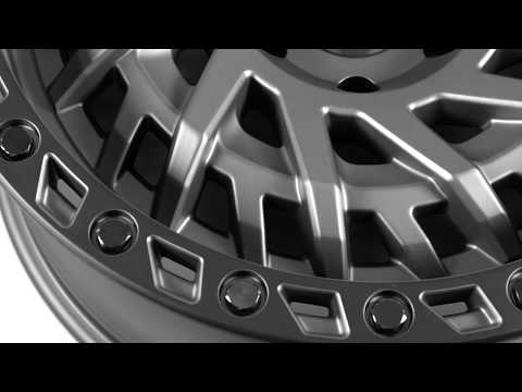 Black Rhino Truck Wheels - Shredder in Matte Gunmetal w/ Black Lip Edge