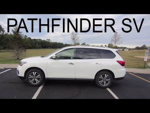 2017 Nissan Pathfinder SV 4WD SUV // review, walk around, and test drive // 100 rental cars