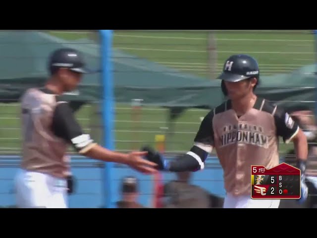 【ファーム】ファイターズ・白村 サイクルヒットに王手をかける3号ソロホームラン!! 2019/7/27 E-F(ファーム)