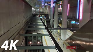 ⁴ᴷ⁶⁰ Los Angeles Metro: B and D (Red and Purple) Line Trains at Pershing Square