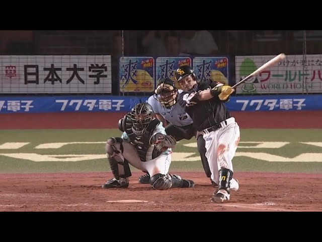 【8回表】ホークス・松田 試合を振り出しに戻す2点タイムリーを放つ!! 2019/8/7 M-H