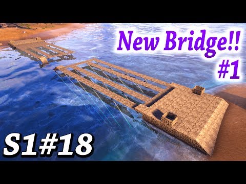 ARK NEW BRIDGE BUILDING PROJECT!!! How to build this bridge #1 Ark Survival Evolved The Center Ep18 Video