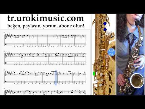 Saksafon tenor Nasıl Çalınır David Guetta, Justin Bieber - 2U Tablatura Bölüm#2 um-i723