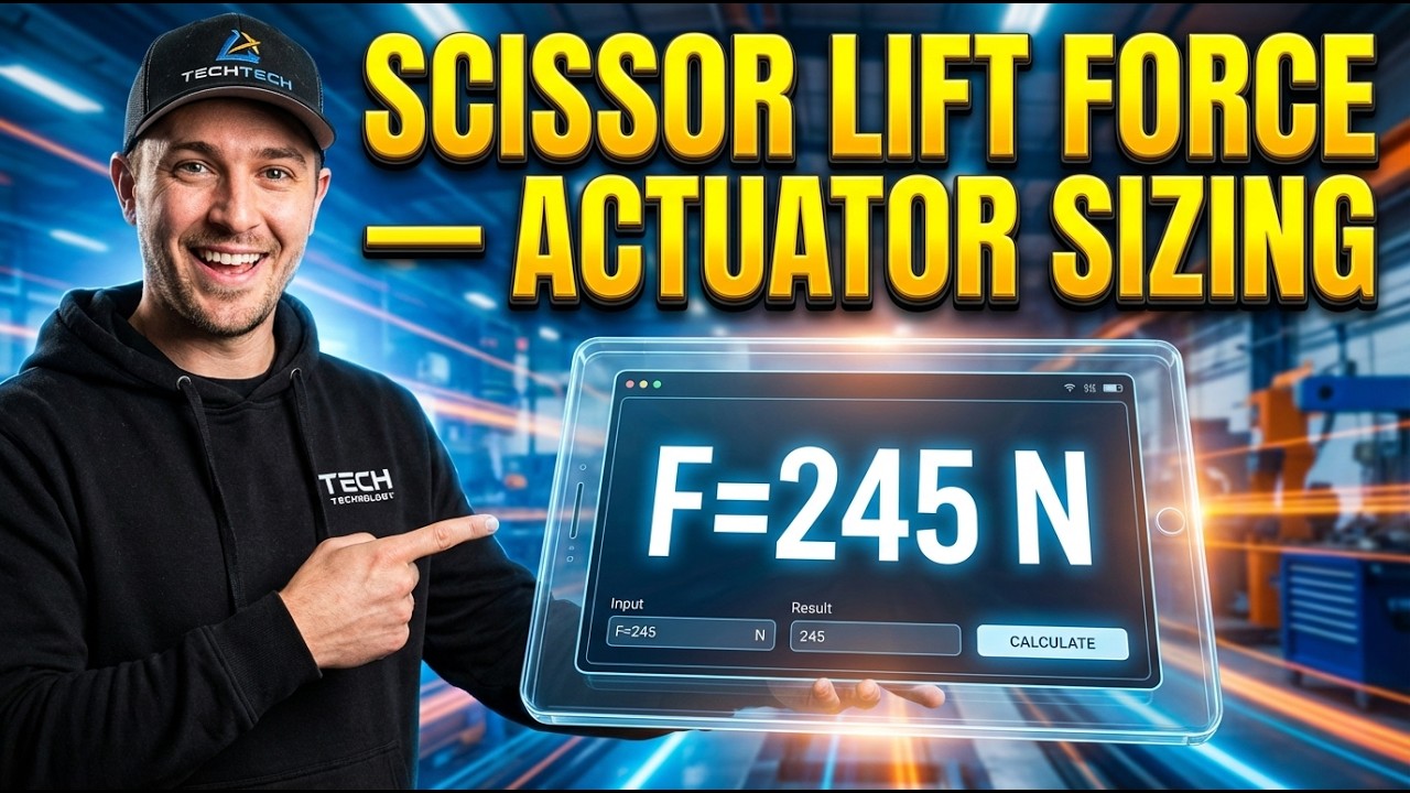 Scissor Lift Force Calculator — Actuator Sizing