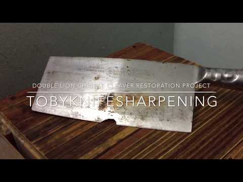 Heavily Abused Chinese Cleaver - Manual Knife Restoration Project