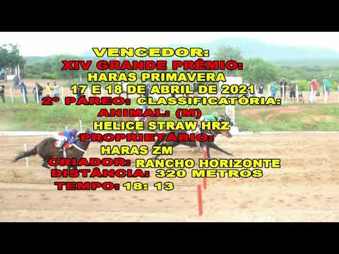 2 Páreo Class XIV GP Haras Primavera Canindé Ceará 17 e 18 de Abril de 2021