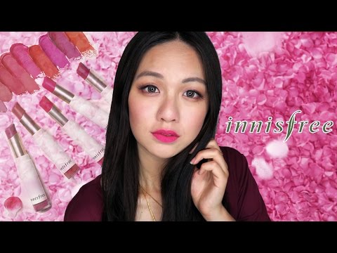 INNISFREE REAL FIT VELVET LIPSTICK 리얼핏 벨벳 립스틱 |FULL SWATCHES & REVIEW
