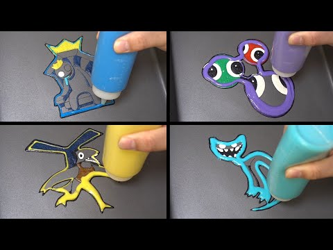 Rainbow Friends Chapter 2 Pancake Art - KING BLUE, CYAN, YELLOW, LOOKIES