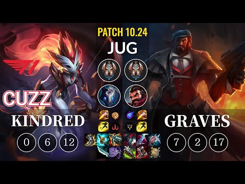 T1 Cuzz Kindred vs Graves Jungle - KR Patch 10.24