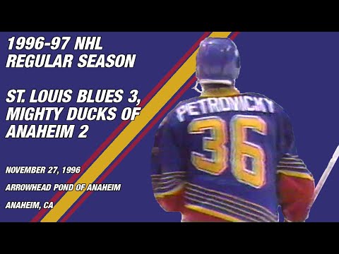 St. Louis Blues 3, Mighty Ducks of Anaheim 2: November 27, 1996