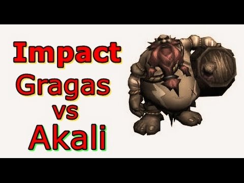 LOL Pro - SKT T1 Impact Gragas vs Akali - Korea SoloQ (Full game)