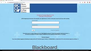 How to Access WCCCD's Blackboard