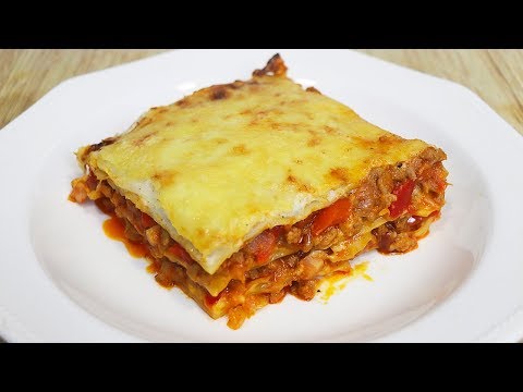 Lasaña de carne y queso