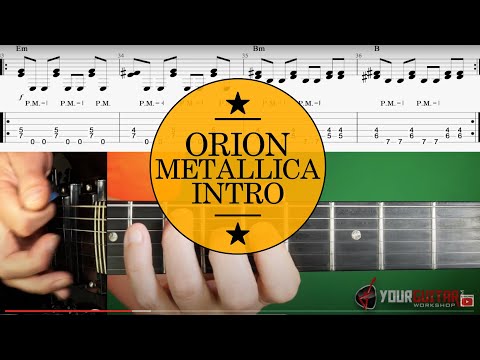 How To Play Orion On Guitar Lesson & TAB #1 Metallica Tutorial