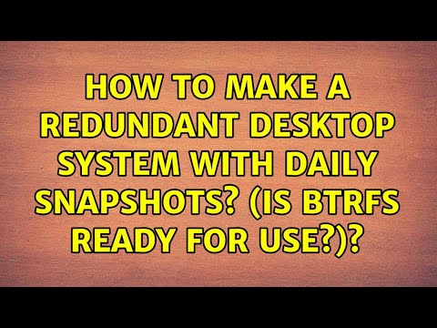 How to make a redundant desktop system with daily snapshots? (Is btrfs ready for use?)?