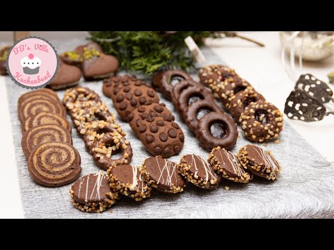 1 Teig = 7  Schokoplätzchen - Schoko Edition  -  Schokoplätzchen #Weihnachten #plätzchen #schoko