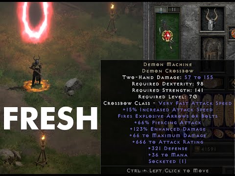 D2R Demon machine enchant sorc build p1 chaos and baal run